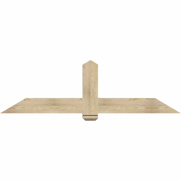 Ekena Millwork Eugene Rough Sawn Timber Gable Bracket, Douglas Fir, 72"W x 21"H x 6"D x 6"F, 7/12 Pitch GBW072X21X0606EUG00RDF - main
